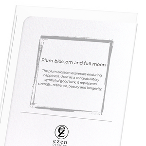 Image Title Plum blossom and full moon (Pack of 8 cards)