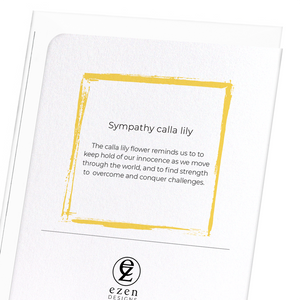 Image Title Sympathy calla lily (Pack of 8 cards)