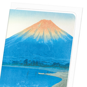 Image Title Dawn on lake yamanaka (Pack of 8 cards)