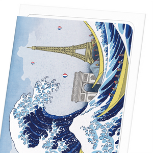 Image Title Great wave of paris (Pack of 8 cards)