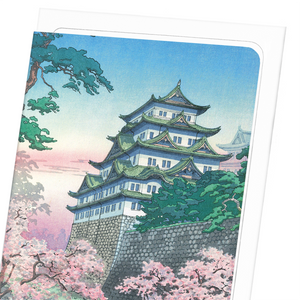 Image Title Nagoya castle in the spring (Pack of 8 cards)