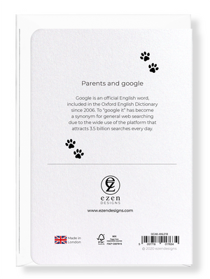 Ezen Designs - Parents and google - Greeting Card - Back