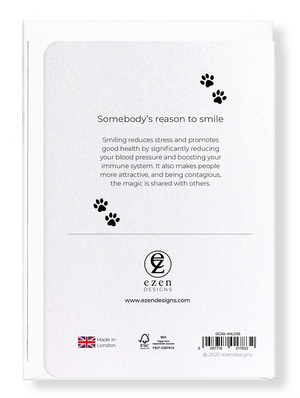 Ezen Designs - Somebody's reason to smile - Greeting Card - Back