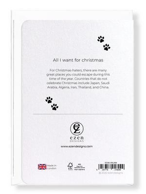 Ezen Designs - All I want for christmas  - Greeting Card - Back