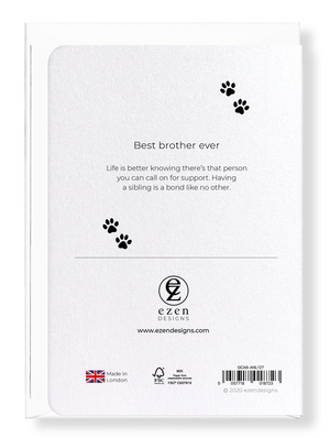 Ezen Designs - Best brother ever - Greeting Card - Back