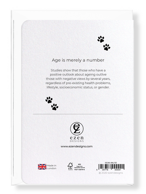 Ezen Designs - Age is merely a number - Greeting Card - Back