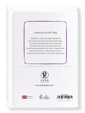 Ezen Designs - Asexual pride flag - Greeting Card - Back