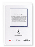 Ezen Designs - Big ben at night - Greeting Card - Back