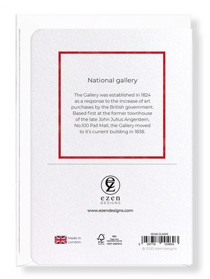 Ezen Designs - National gallery - Greeting Card - Back