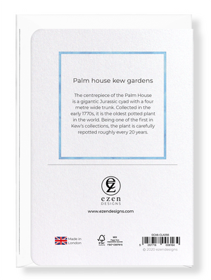 Ezen Designs - Palm house kew gardens - Greeting Card - Back