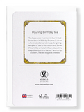 Ezen Designs - Pouring birthday tea - Greeting Card - Back