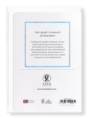 Ezen Designs - Van gogh museum amsterdam - Greeting Card - Back