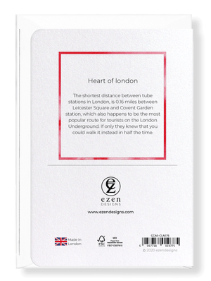 Ezen Designs - Heart of london - Greeting Card - Back