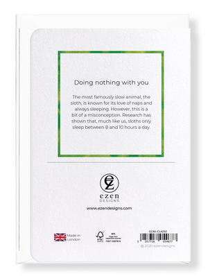 Ezen Designs - Doing nothing with you - Greeting Card - Back