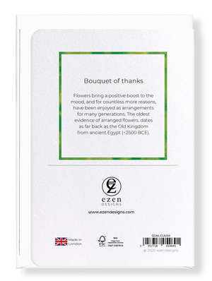 Ezen Designs - Bouquet of thanks - Greeting Card - Back