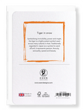 Ezen Designs - Tiger in snow - Greeting Card - Back