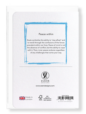 Ezen Designs - Peace within - Greeting Card - Back