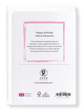 Ezen Designs - Happy birthday cherry blossoms - Greeting Card - Back