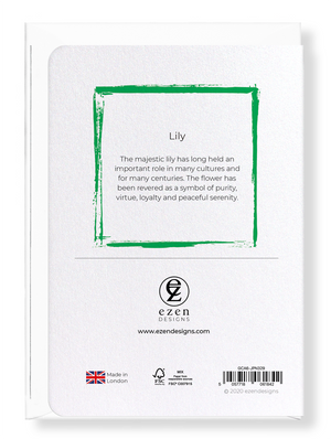 Ezen Designs - Lily - Greeting Card - Back