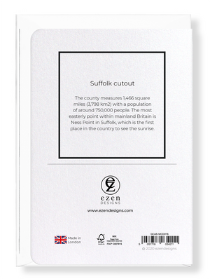 Suffolk cutout (Pack of 8 cards)