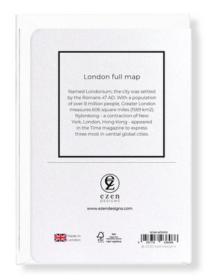 London full map (Pack of 8 cards)