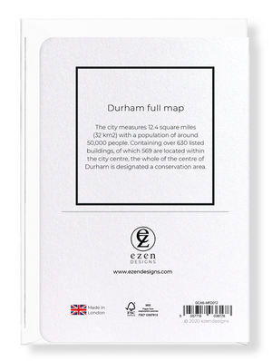 Durham full map (Pack of 8 cards)