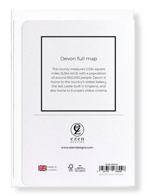 Devon full map (Pack of 8 cards)