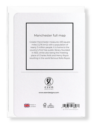 Manchester full map (Pack of 8 cards)