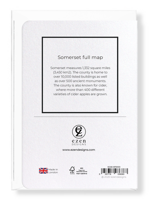 Somerset full map (Pack of 8 cards)