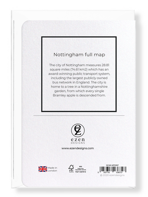 Nottingham full map (Pack of 8 cards)