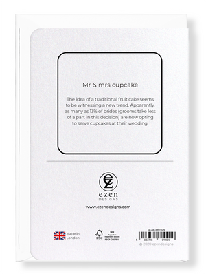 Ezen Designs - Mr & mrs cupcake - Greeting Card - Back