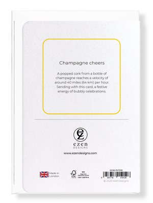 Ezen Designs - Champagne cheers - Greeting Card - Back