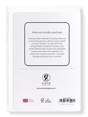 Ezen Designs - Monroe studio portrait  - Greeting Card - Back