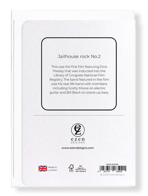 Ezen Designs - Jailhouse rock No.2 - Greeting Card - Back