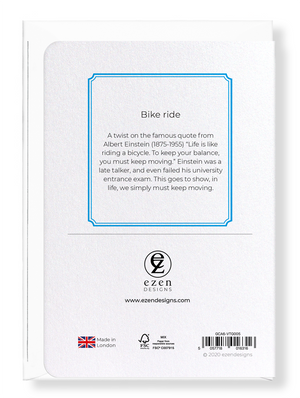 Ezen Designs - Bike ride - Greeting Card - Back