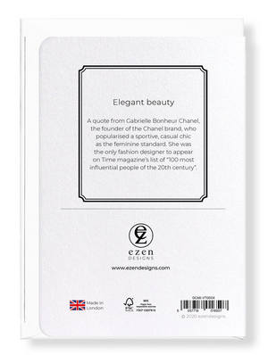 Ezen Designs - Elegant beauty - Greeting Card - Back