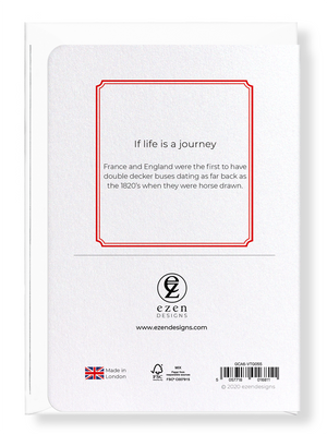 Ezen Designs - If life is a journey - Greeting Card - Back