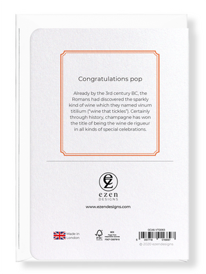 Ezen Designs - Congratulations pop - Greeting Card - Back