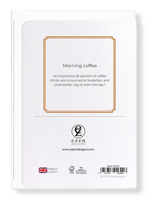 Ezen Designs - Morning coffee - Greeting Card - Back