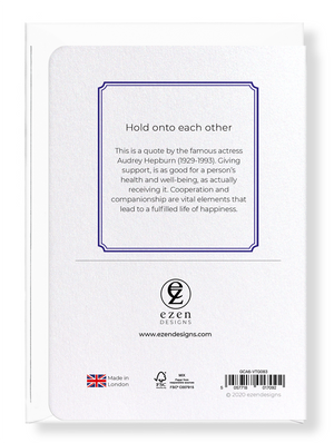 Ezen Designs - Hold onto each other - Greeting Card - Back