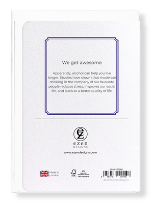 Ezen Designs - We get awesome - Greeting Card - Back