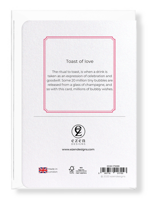 Ezen Designs - Toast of love - Greeting Card - Back