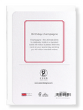 Ezen Designs - Birthday champagne - Greeting Card - Back