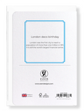 Ezen Designs - London deco birthday - Greeting Card - Back