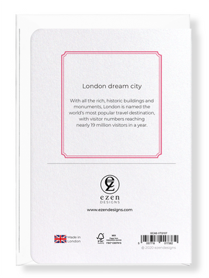 Ezen Designs - London dream city - Greeting Card - Back