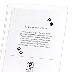 Arguing with women (Pack of 8 cards)