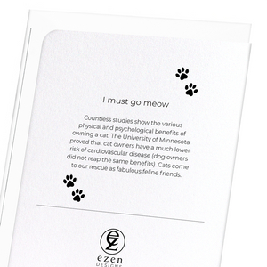 I must go meow (Pack of 8 cards)