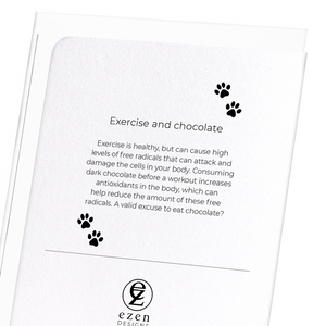 Exercise and chocolate (Pack of 8 cards)