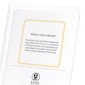 Yellow roses (Pack of 8 cards)