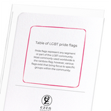 Table of LGBT pride flags (Pack of 8 cards)